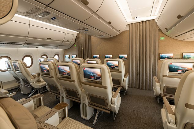 Premium economy in the A350 is arranged in a 3-3-3 configuration