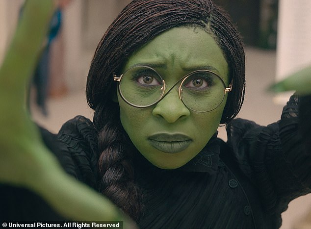 In another cringeworthy moment, which went viral on X, formerly known as Twitter , Cynthia broke down in tears over wearing her character Elphaba's green makeup on set