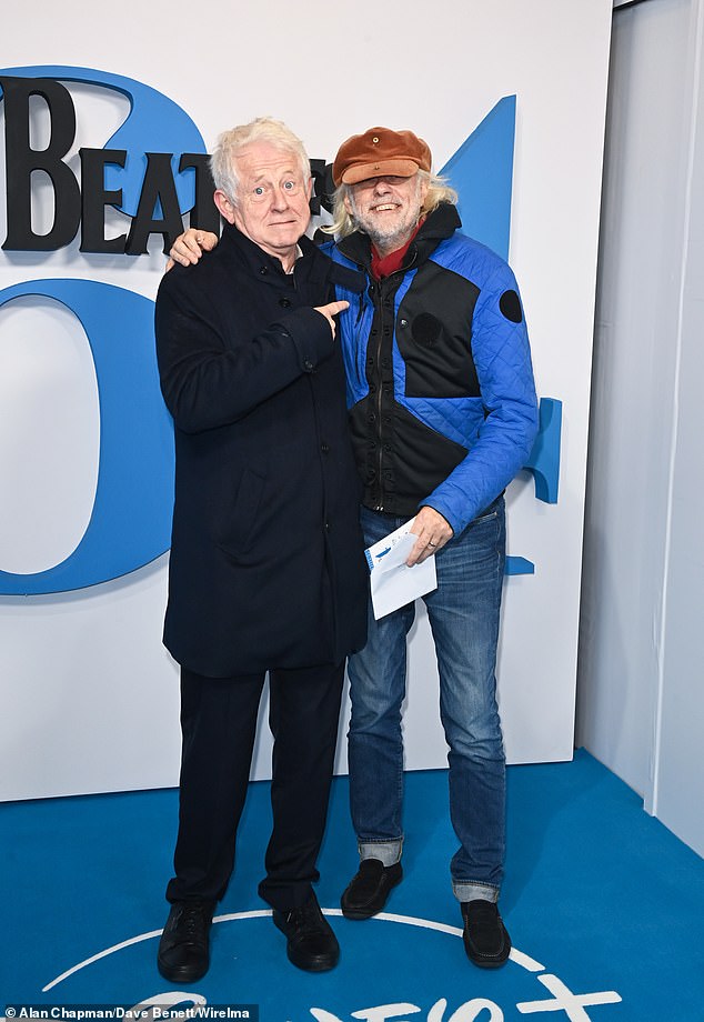 Sir Bob was also joined on the carpet by his pal Richard Curtis