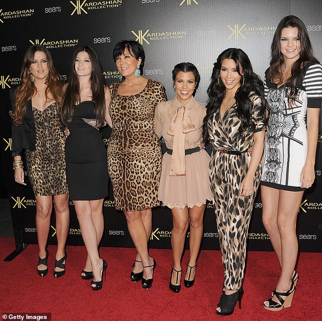 The famous family have undergone huge transformations over their decade in the spotlight - pictured 2011 Khloe, Kylie Jenner, Kris Jenner, Kourtney Kardashian, Kim Kardashian, and Kendall Jenner