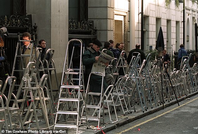 After the tip off from Bolland, long crews from European, Canadian and Australian news organisations came from far and wide to park their satellite trucks and put up their ladders across the road from the side entrance to The Ritz