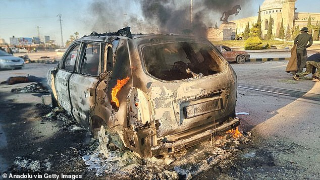 Image shows the destruction caused following an airstrike on Aleppo