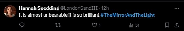 And BBC views seemed to have loved following the story of Thomas as they dubbed it 'unbearable' to watch as the start of Thomas's career decline begins as he promised to find the king a wife