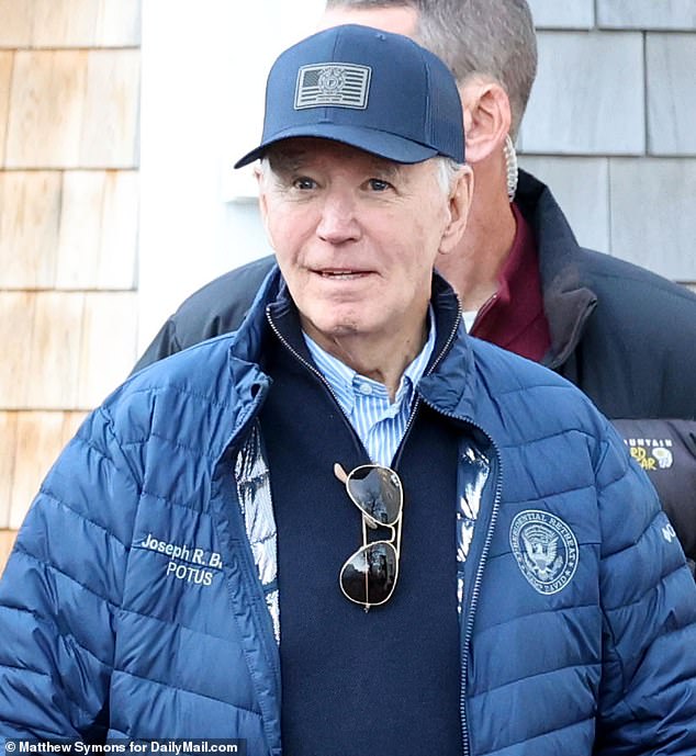 Biden (pictured on Nantucket November 29) vowed for years ¿ before and after the June conviction ¿ that he would not pardon his son