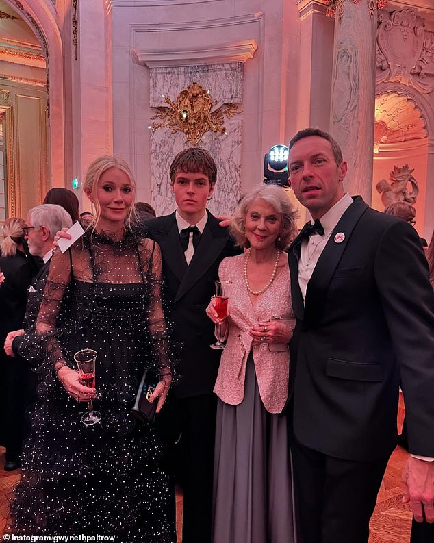 Apple's mom Gwyneth attended with ex-husband Chris Martin and their son Moses, 18, as well as her mother Blythe Danner, to celebrate her