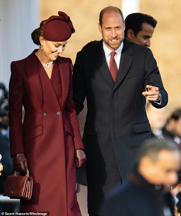 The Prince and Princess of Wales attend the ceremonial welcome at Horse Guards Parade