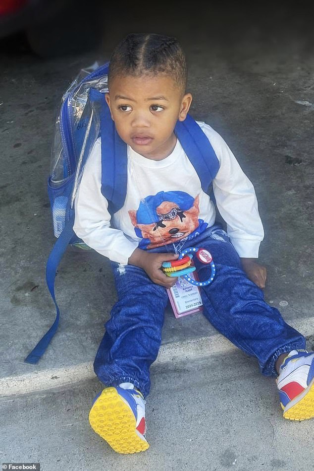 A Texas mother's worst nightmare became reality when her three-year-old son, Rudy Ratliff (pictured) was accidentally shot and killed inside a friend's home while she played Uno in the next room