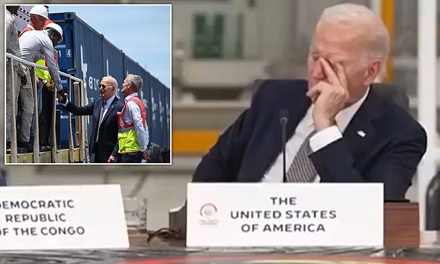 Joe Biden falls asleep on live TV at Africa summit in another embarrassing moment