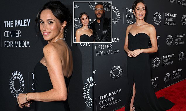 Meghan Markle dazzles in diamonds and strapless gown for solo red carpet appearance at