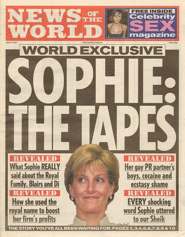 Sophie's private career in PR also came to an end after she was caught boasting to an undercover journalist about her firm's royal connections