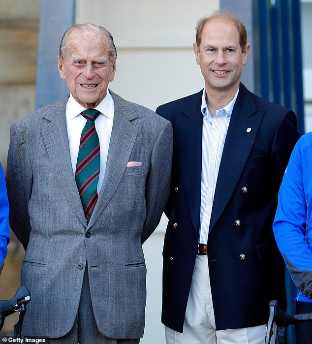 Prince Philip and Prince Edward pictured together at the Palace of Holyroodhouse in 2016