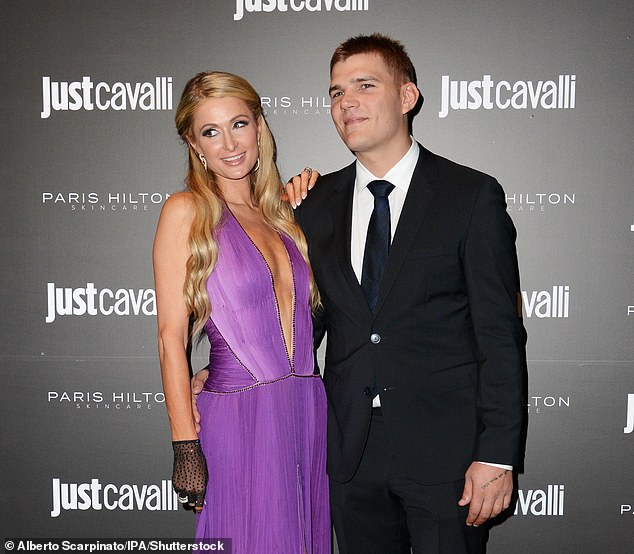 Zylka and Hilton dated for three years before their romance ended in a called-off engagement in 2018 - pictured 2018