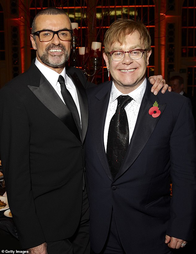 He also backed the Elton John AIDS Foundation's Elizabeth Taylor Memorial Fund - the two singers are seen here at an event launching it at London's Royal Opera House in November 2011