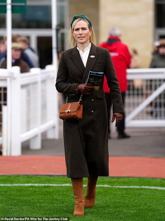 At the Cheltenham Racecourse in November 2024, Zara showcased Fairfax & Favor's 'Amelia' coat in a versatile khaki shade