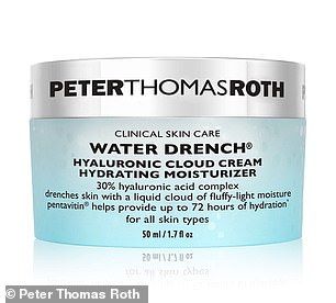 In the morning, Carole opts for Water Drench Hyaluronic Cloud Cream Hydrating Moisturizer ($54)