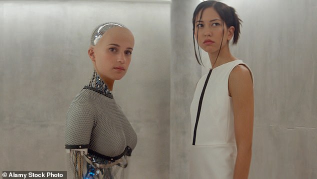 Alicia Vikander plays a robot called Ava who develops feelings for her creator in Ex Machina