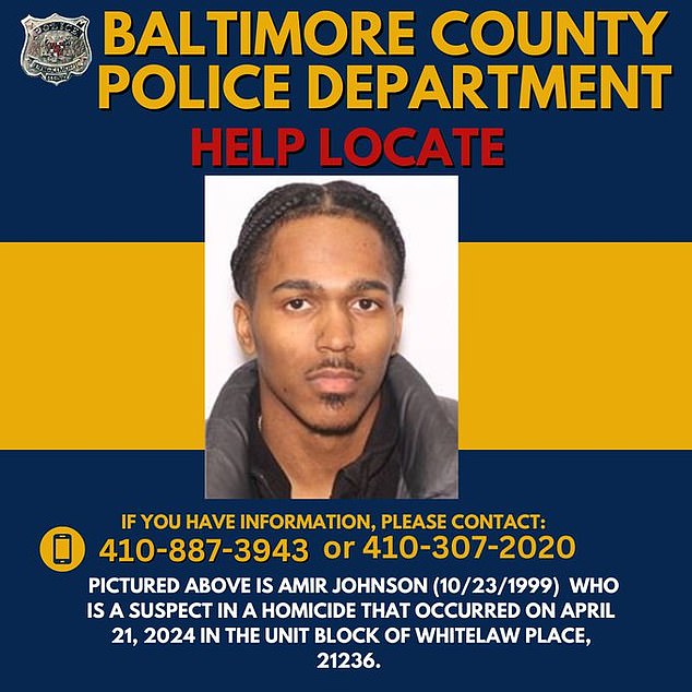 Baltimore police this week released a statement 'requesting the public's help' in finding Johnson