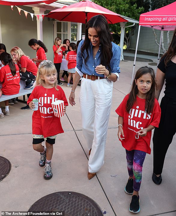 The Duchess of Sussex visited the charity Girls Inc. of Greater Santa Barbara in California