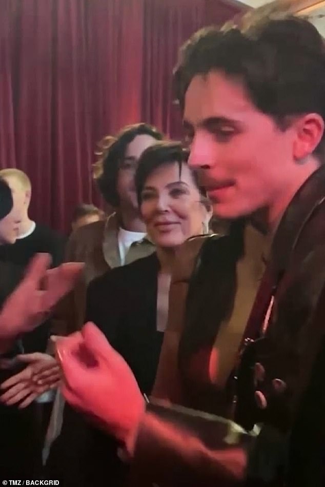 Fans are going wild after Kris Jenner randomly popped up in the latest video of Kylie Jenner out with boyfriend Timothee Chalamet