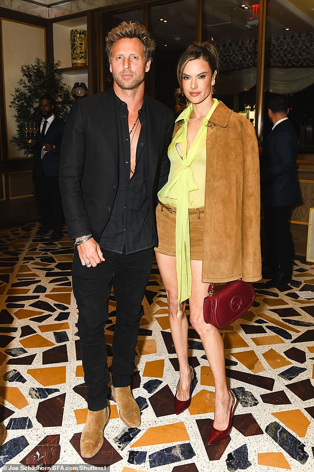 Alessandra Ambrosio has declared her love for her new boyfriend Buck Palmer (both pictured on December 3) in a gushing birthday tribute