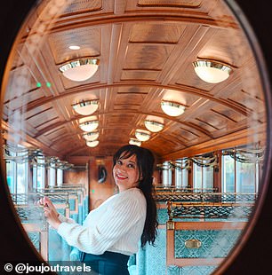 Jackie was able to use her Interrail pass to travel on the Belle Epoque train to Montreux