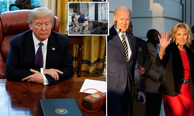 Trump to restore White House Diet Coke button as Bidens move out in whirlwind Inauguration