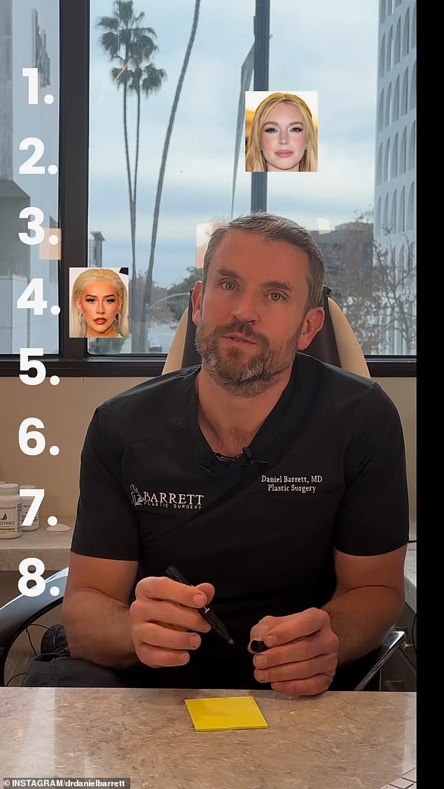 Dr. Barrett was asked to rank celebrity plastic surgery. When asked about Lohan, he replied, 'I don't even know if that's plastic surgery, or if she was abducted by aliens'