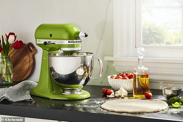 The KitchenAid Artisan Series 5-Quart Tilt Head Stand Mixer is a gorgeous, functional work of art that adds a pop of style to your countertop