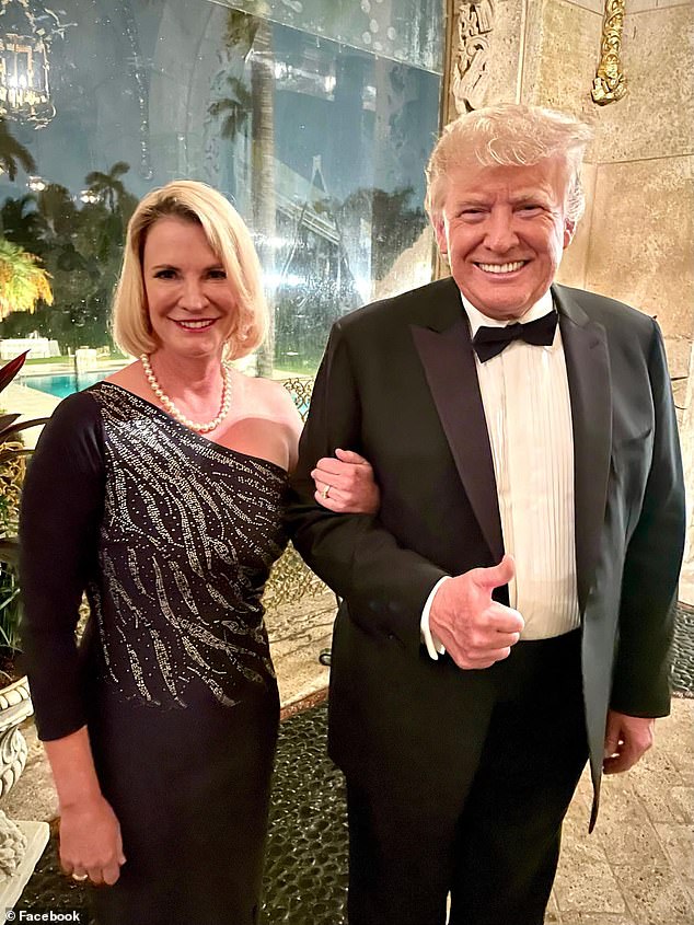 Pictured: Buckingham with Trump at Mar-a-Lago