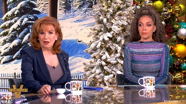 After a brief beat, co-host Sunny Hostin jumped in seeking to further clarify her co-host's comments