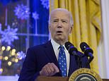 FILE - President Joe Biden speaks during a Hanukkah reception in the East Room of the White House in Washington, Monday, Dec. 16, 2024. (AP Photo/Rod Lamkey, Jr., File)