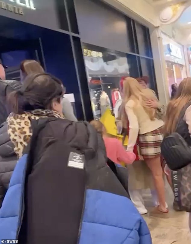 Footage appears to show Molly-Mae going up to Paris and the pair then hugging as they stood outside shops