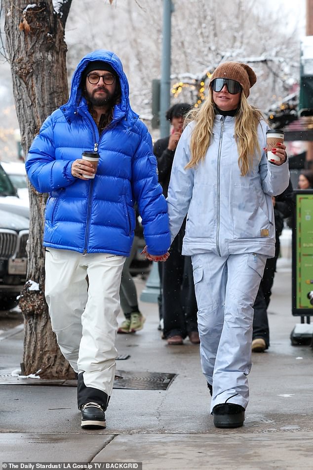 Heidi Klum and husband Tom Kaulitz packed on the PDA while continuing to enjoy their lavish ski vacation to Aspen, Colorado for the holidays