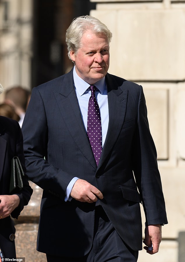 The brother of the late Princess Diana , Charles Spencer, (pictured) has shared a solemn post visiting his sister's grave over the Christmas period