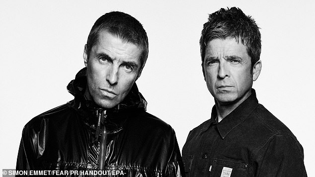 Curiously, Liam's older brother Noel (right), the important other member of Oasis which are reformed in readiness for a world tour next summer, is nowhere to be seen