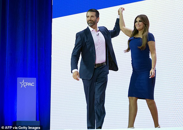 When Trump Jr's romance with Anderson emerged, the divorced father-of-five was still publicly engaged to former Fox News host Guilfoyle. The former couple is seen in 2023