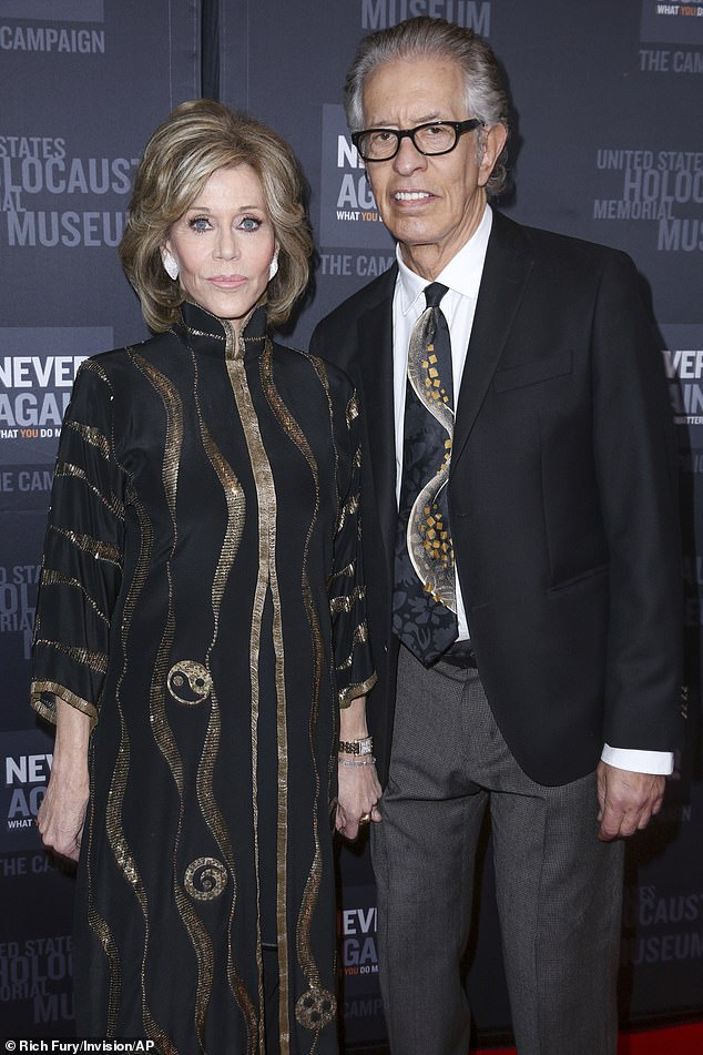 Richard, who shared an 8-year romance with Jane Fonda and was behind Rod's The Great American Songbook died of cardiac arrest, as confirmed by his friend Daphna Kastner to AP; pictured with Joan in 2016