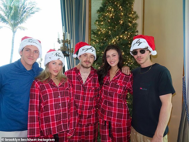 The couple reunited with Brooklyn and his wife Nicola Peltz, 29, after they spent Christmas Day at her £76million family home with her parents