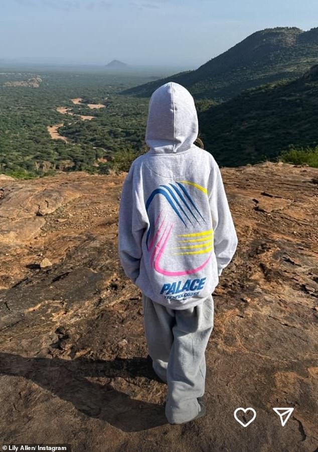 The singer shared a snap of her younger daughter looking out over a stunning landscape