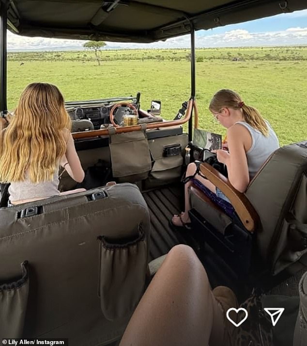 The singer, 39, is currently on safari with her children Ethel, 13, and Marnie, 11, after it emerged she is back on celebrity dating app Raya