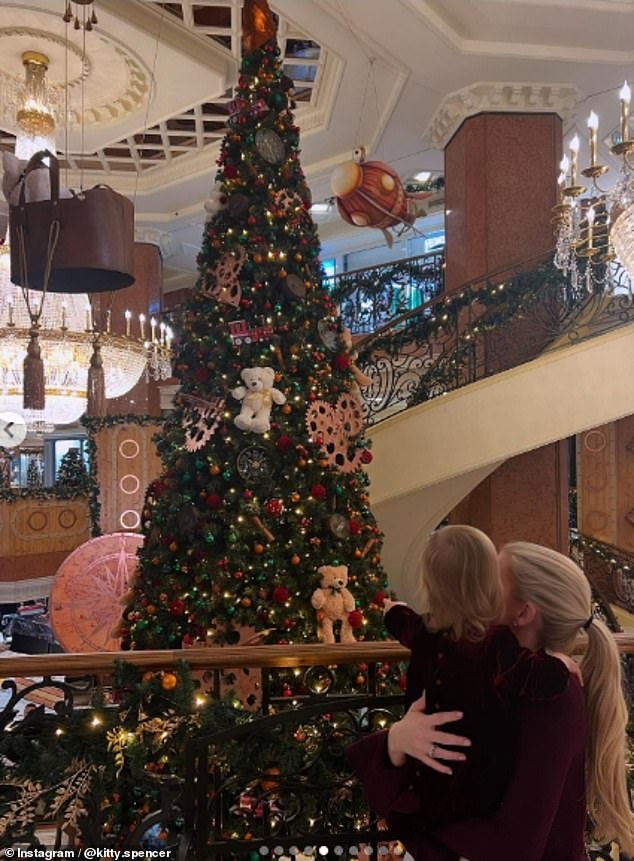 Lady Kitty Spencer has shared images of her daughter's first 'magical' Christmas in Monaco