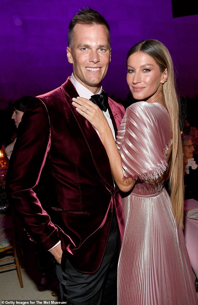 Tom pictured with then-wife Gisele Bundchen in May 2019. The couple split in 2020