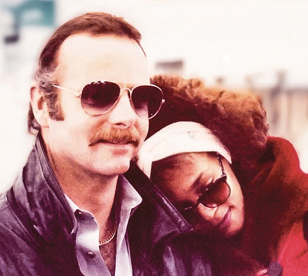 Whitney Houston with her real life bodyguard David Roberts who inspired her film with Kevin costner