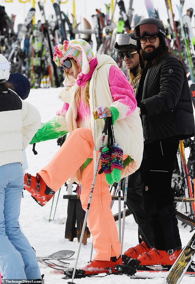 The outfit may have been eccentric, but the Project Runway alum exuded her signature effortless chic as she struck poses on the slopes and snapped selfies for Instagram