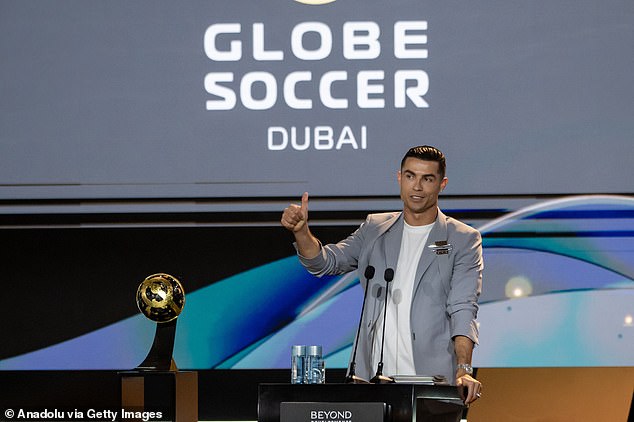 Whilst accepting an award at the 2024 Globe Soccer Awards in Dubai, the 39-year-old referred to Georgina as 'his wife'