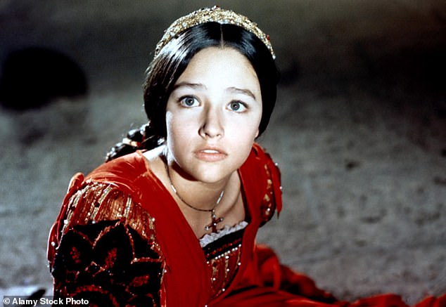 Actress Olivia Hussey, who has died at the age of 73, is pictured playing Juliet in Franco Zeffirelli's 1968 film Romeo And Juliet