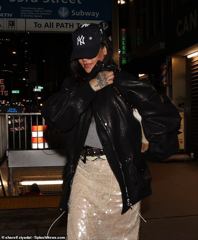 Rihanna cut a low-key yet fashionable figure on Friday night as she headed to Prive private dinner club in New York