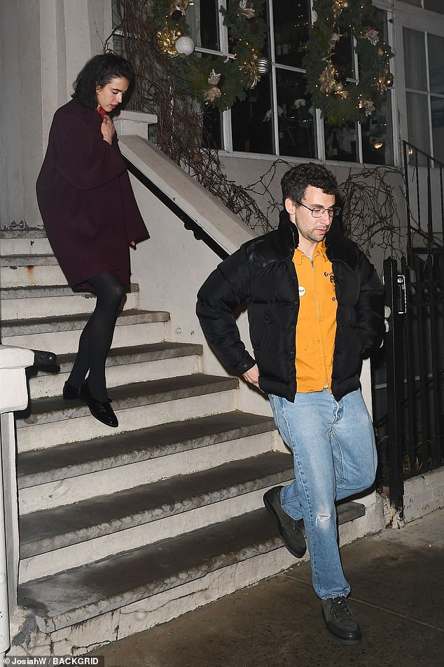 The lovebirds were joined by Jack Antonoff, 40, and Margaret Qualley, 30