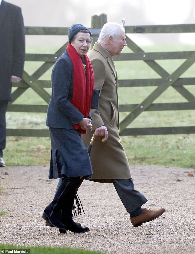 King Charles hosted no fewer than 45 people at his private estate in Norfolk on Christmas Day