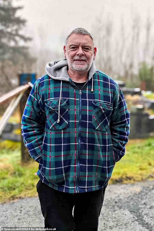 Solar energy worker Josh McNeilly, 54, lives in one of the stone quarrymen cottages